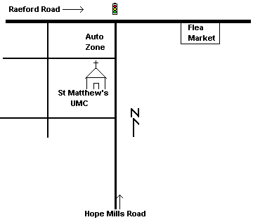 Map to St. Matthew's UMC